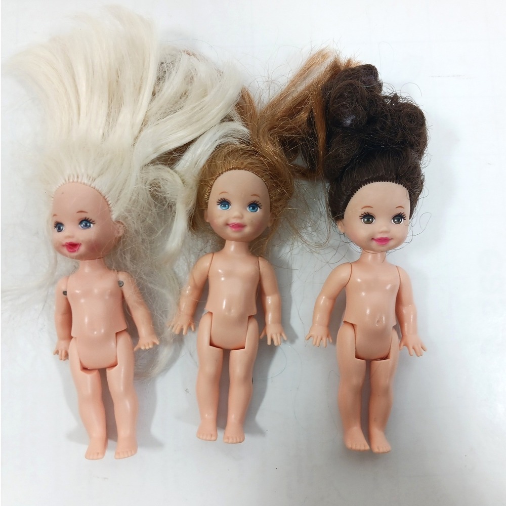 Vintage Mattel Kelly Dolls Lot of 3 Barbie Little Sister 1994 Blonde Brunette